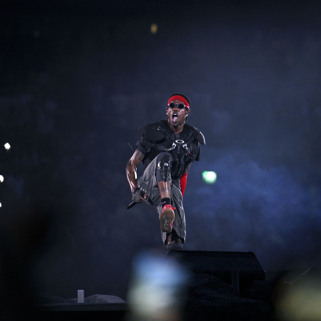 Travis Scott bei seinem Konzert in London, Juli 2024