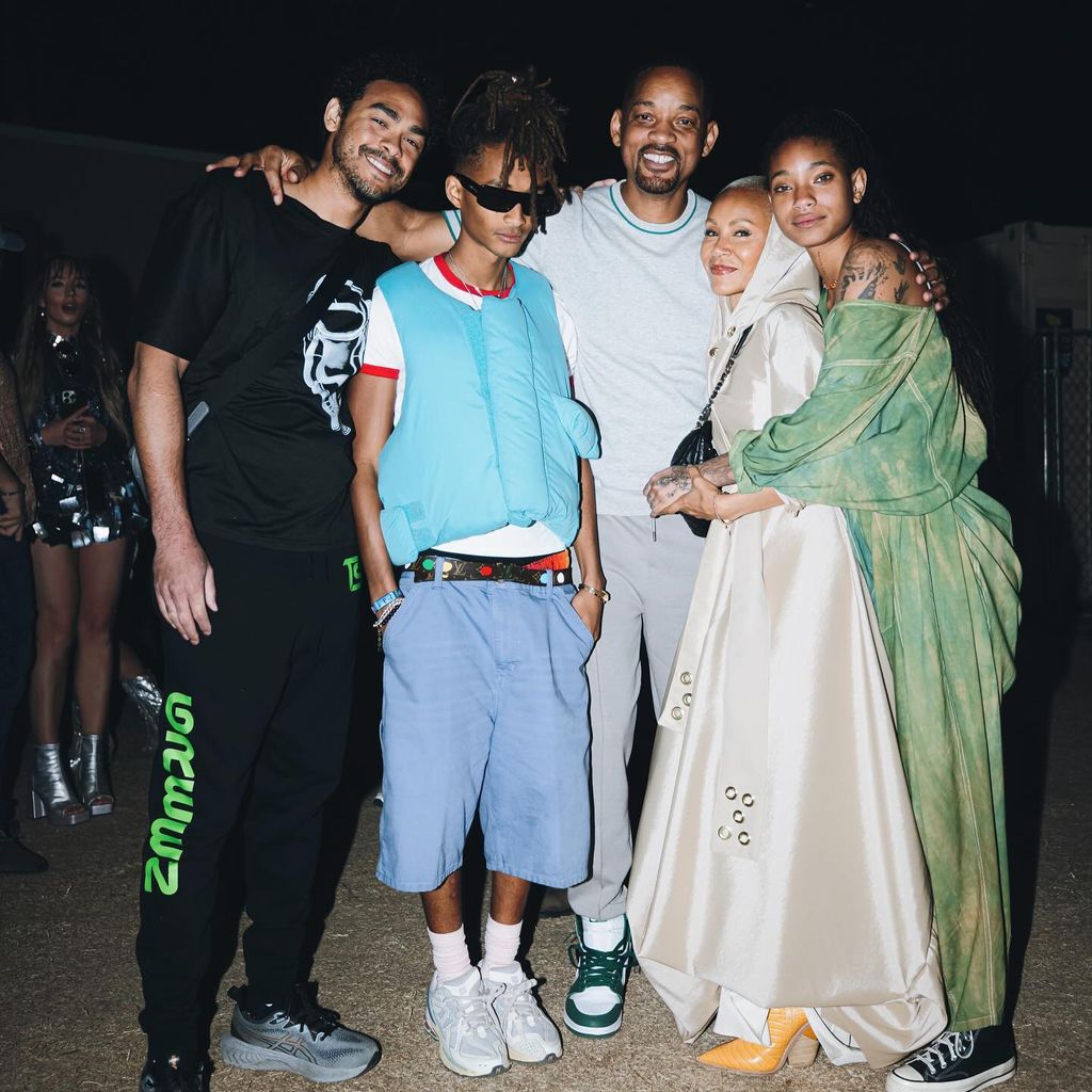 Tray Smith, Jaden Smith, Will Smith, Jada Pinkett-Smith und Willow Smith beim Coachella 2024