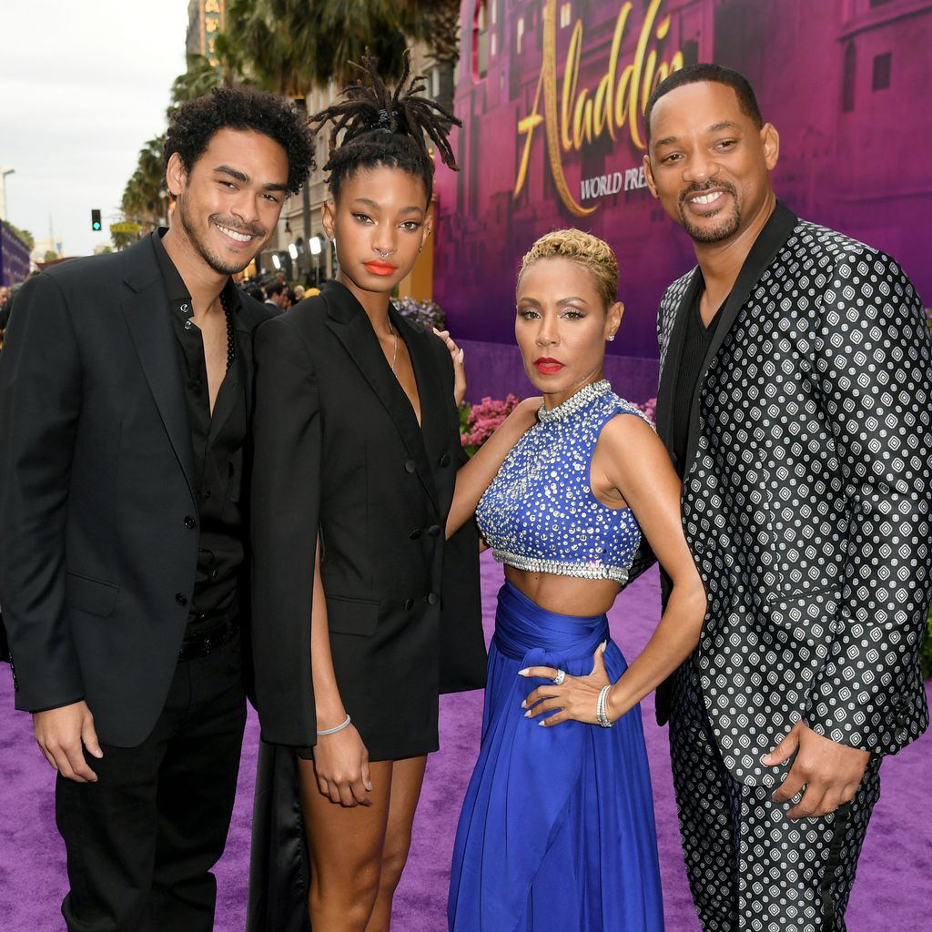 Trey Smith, Willow Smith, Jada Pinkett-Smith und Will Smith im Jahr 2019