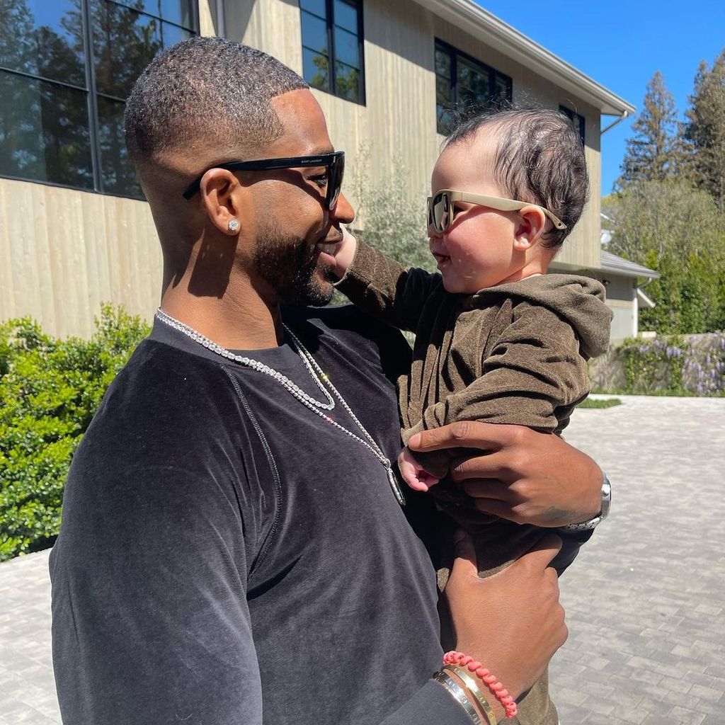 Tristan Thompson mit seinem Sohn Tatum