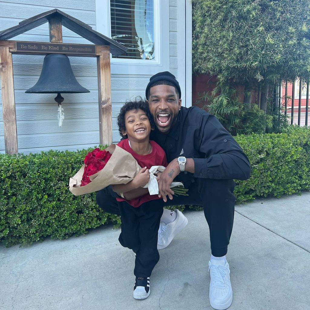 Tristan Thompson mit seinem Sohn Prince
