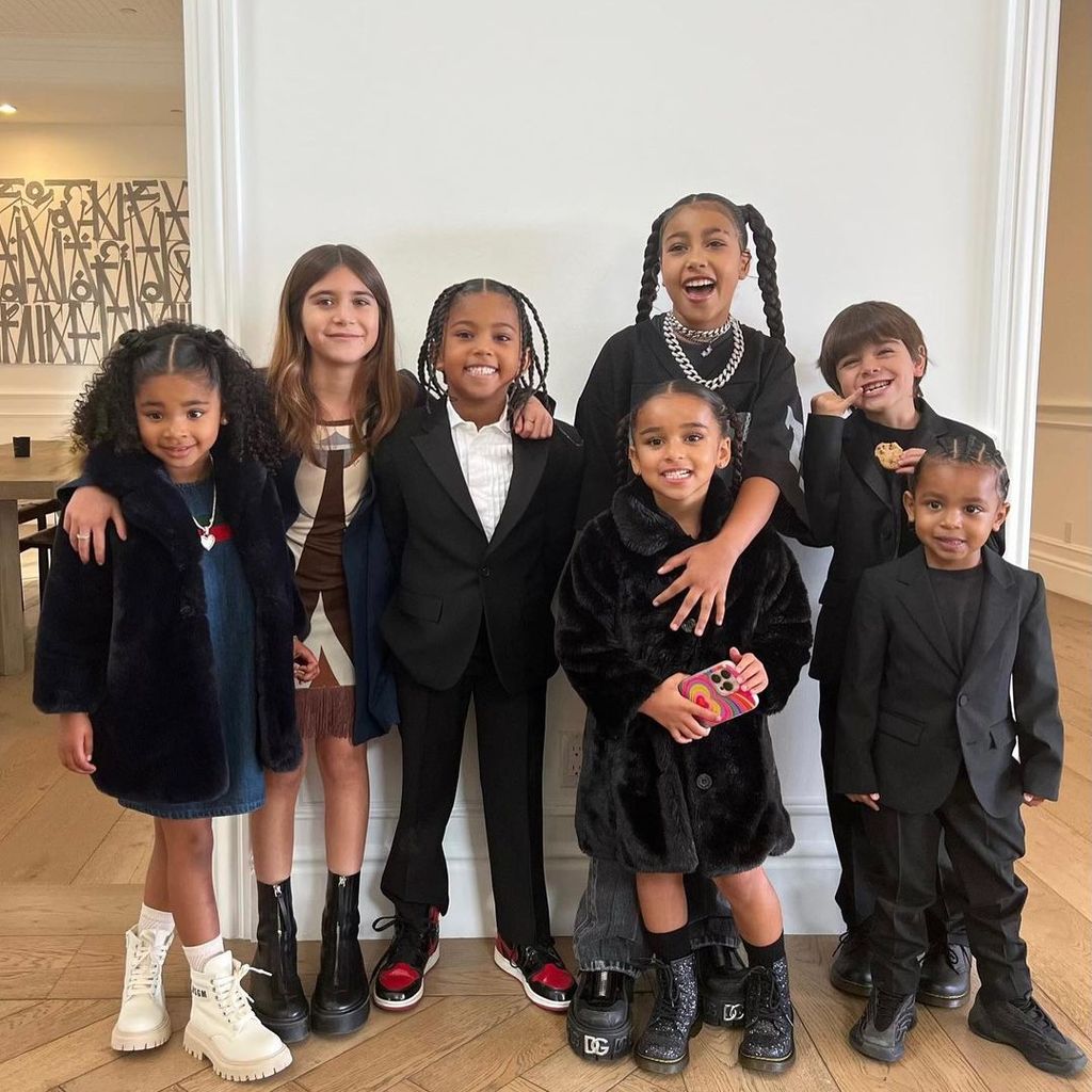 True Thompson, Penelope Disick, Saint West, North West, Dream West, Reign Disick und Psalm West