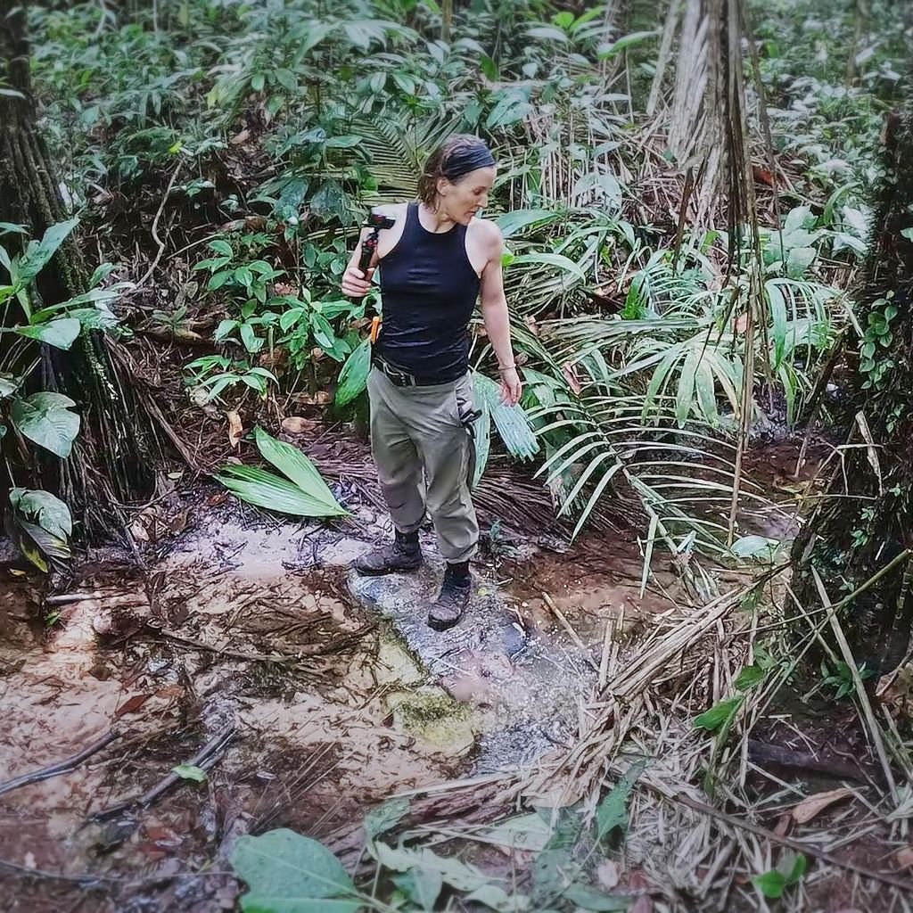 TV-Moderatorin Jeannine Michaelsen bei "7 vs. Wild"