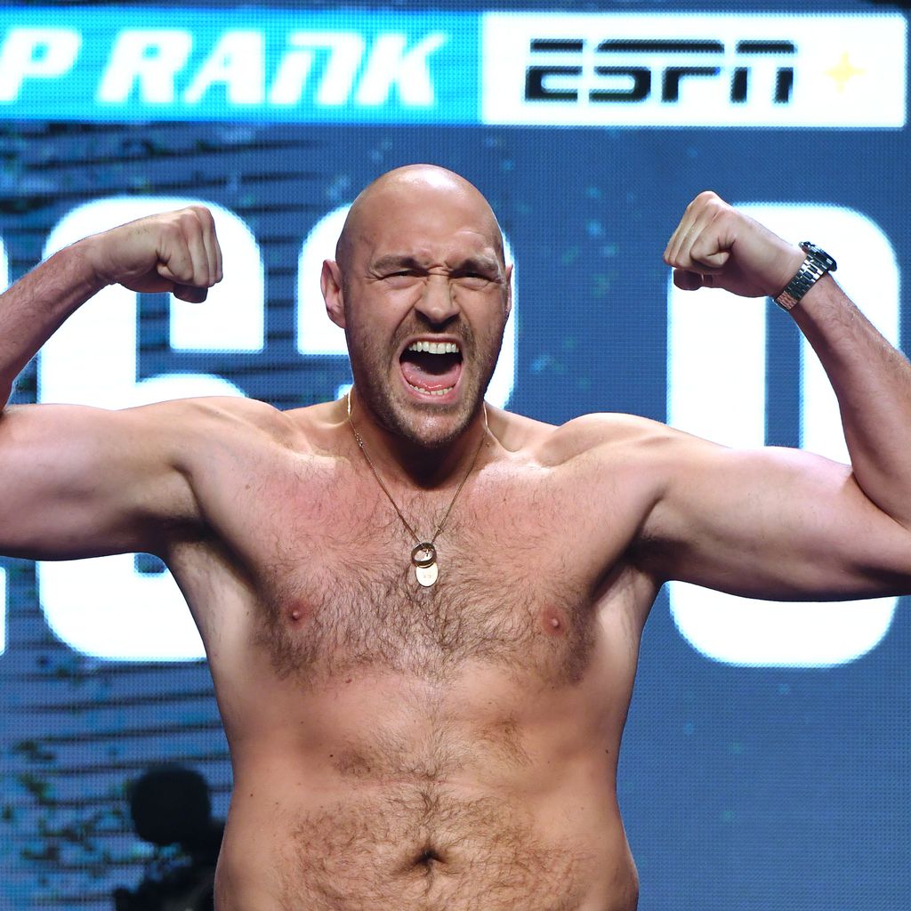 Tyson Fury beim offiziellen Wiegen im MGM Grand im Juni 2019
