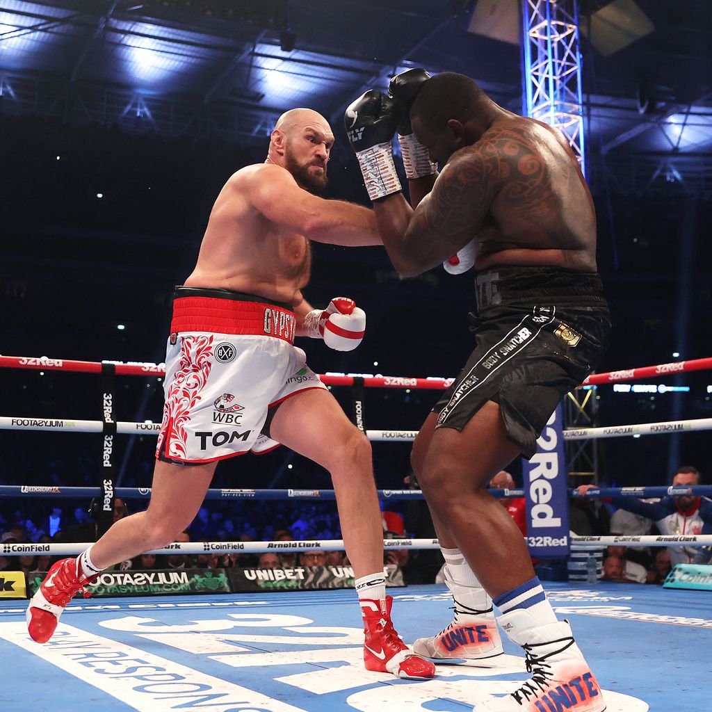 Tyson Fury und Dillian Whyte im April 2022