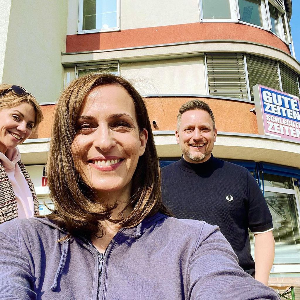 Ulrike Frank, Gisa Zach und Lars Pape im Mai 2021
