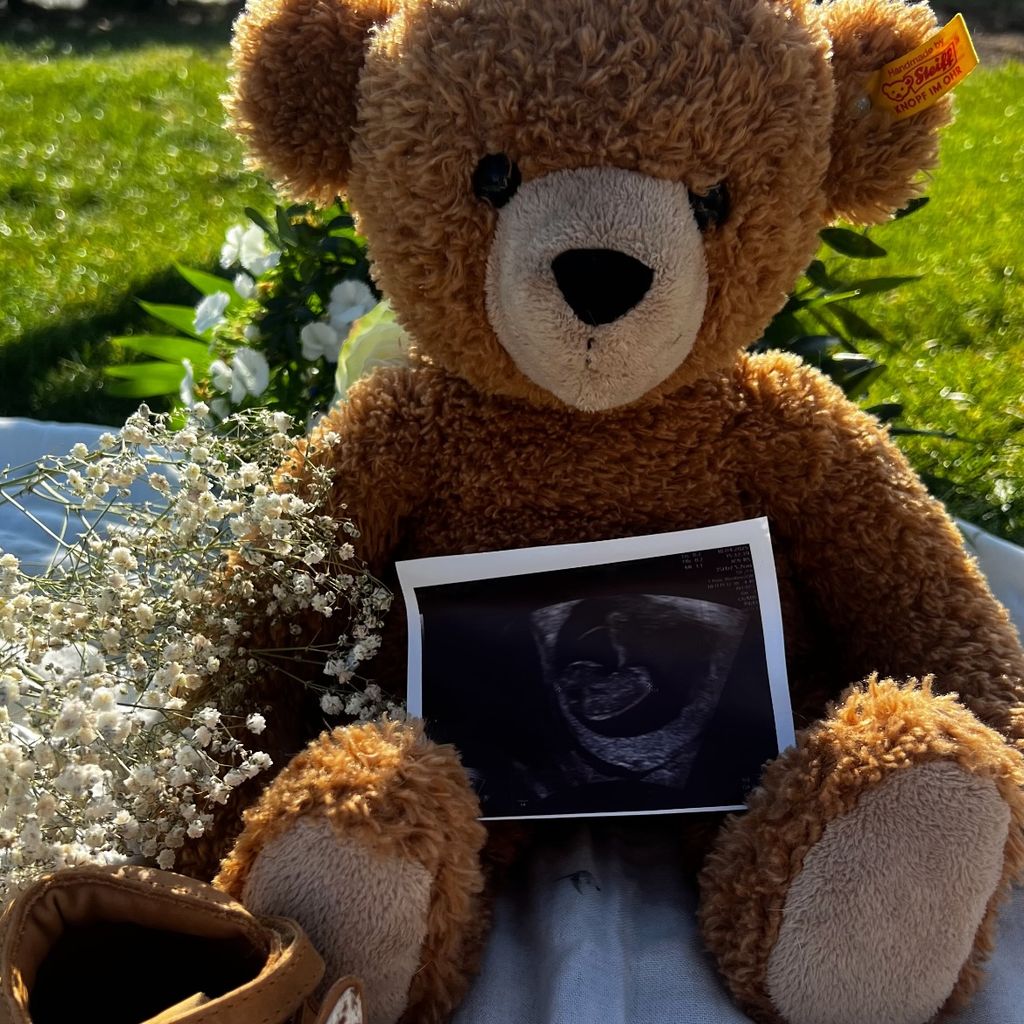 Ultraschallbild von Kim-Denise Langs ungeborenen Baby