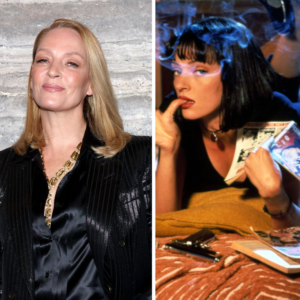 Uma Thurman und ihr Filmcharakter Mia Wallace