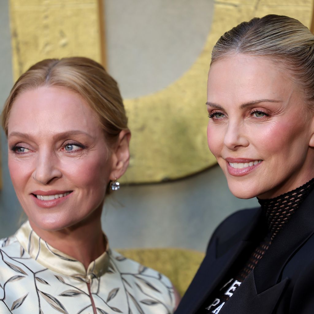 Uma Thurman und Charlize Theron, Juni 2025