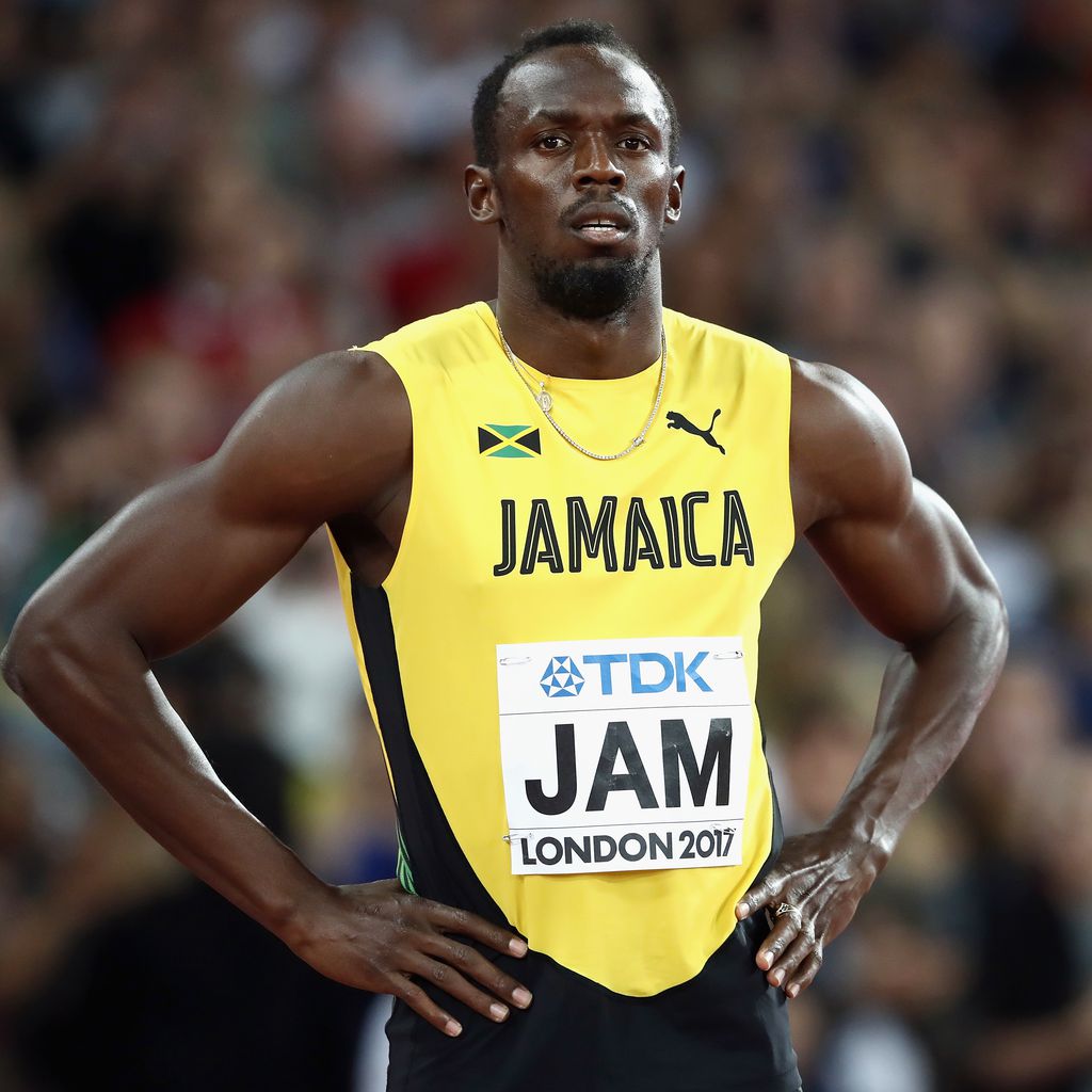 Usain Bolt im Finale der Männer-Staffel über 4x100 Meter bei der Leichtathletik-WM in London