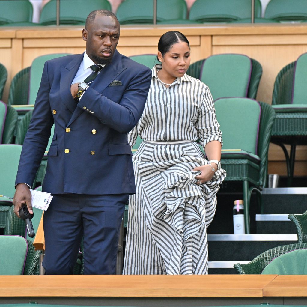 Usain Bolt und Kasi Bennett im Royal Box bei den Wimbledon Championships 2026
