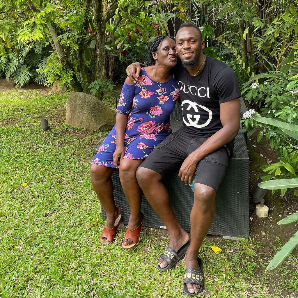 Usain Bolt und seine Mutter