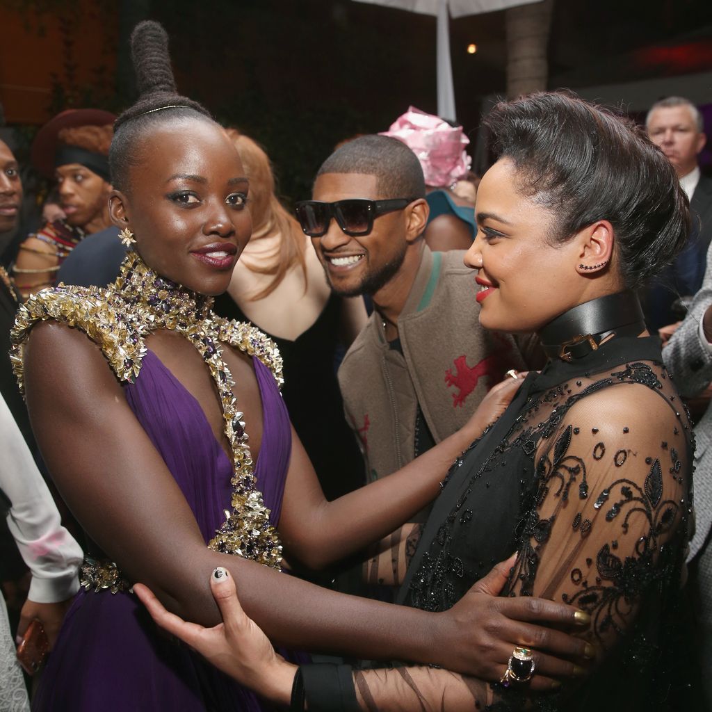 Lupita Nyong'o, Usher und Tessa Thompson bei der "Black Panther"-Premiere