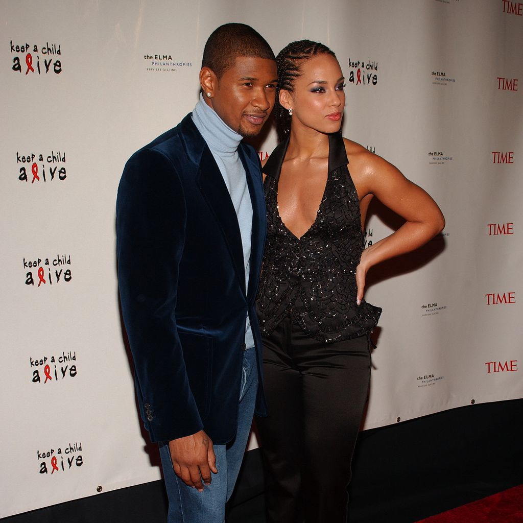 Usher und Alicia Keys im November 2005