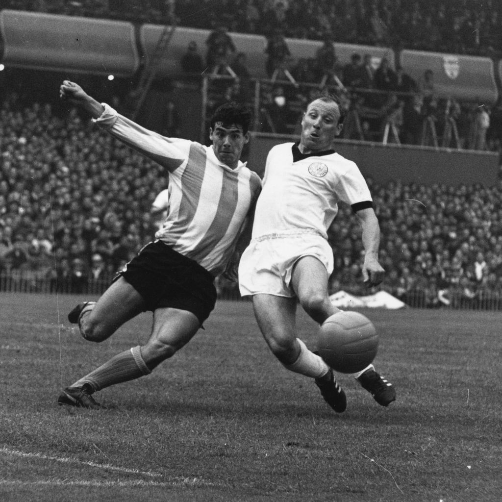 Jorge Albrecht (links) und Uwe Seeler 1966 in Birmingham