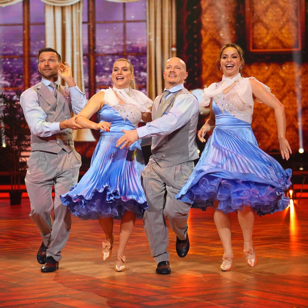 Vadim Garbuzov, Jeanette Biedermann, Fabian Hambüchen und Christina Hänni bei "Let's Dance"