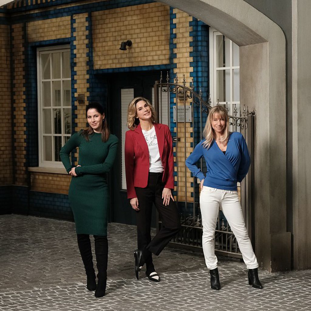 Valea Scalabrino, Claudelle Deckert und Isabell Hertel bei "Unter uns"