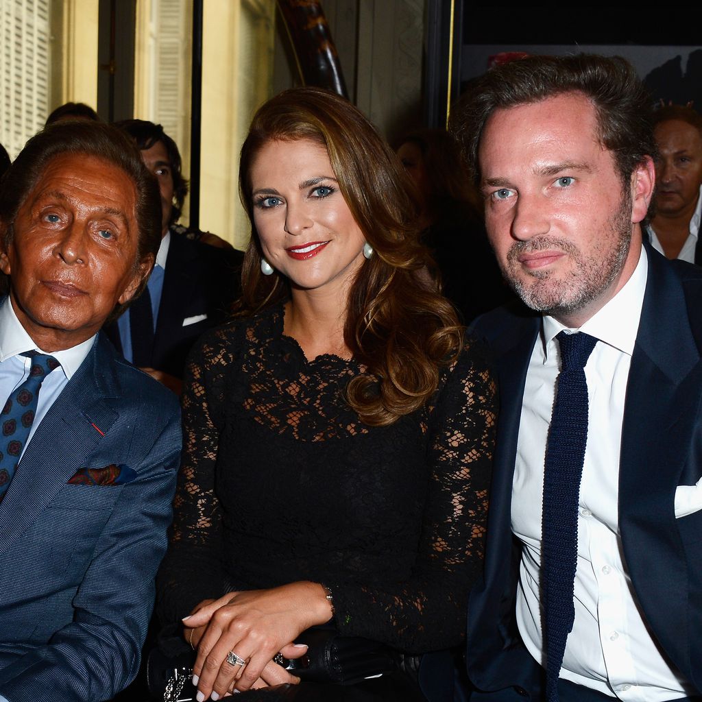 Valentino Garavani, Prinzessin Madeleine und Chris O'Neill bei der Paris Fashion Week