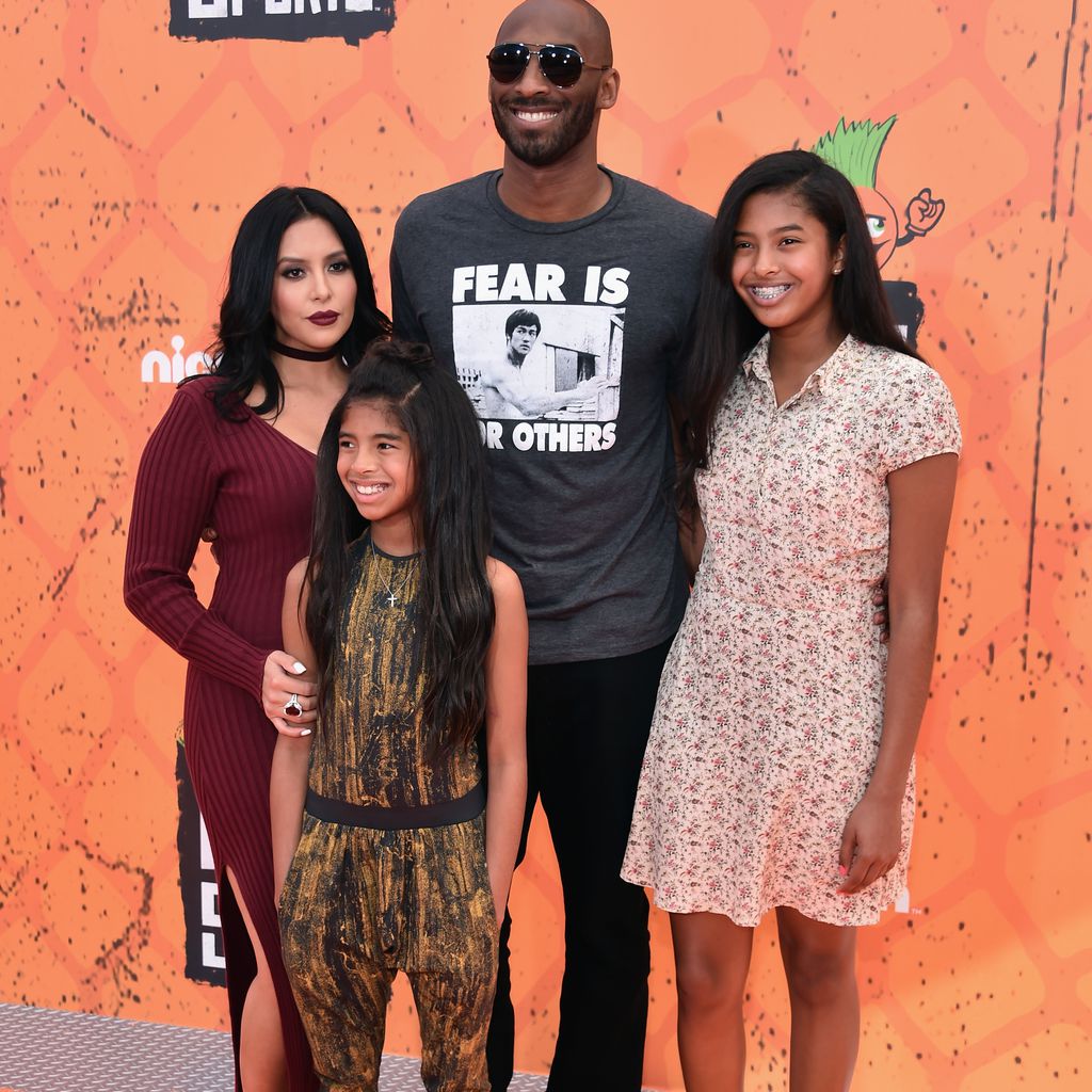 Vanessa, Gianna, Natalia und Kobe Bryant im Jahr 2016