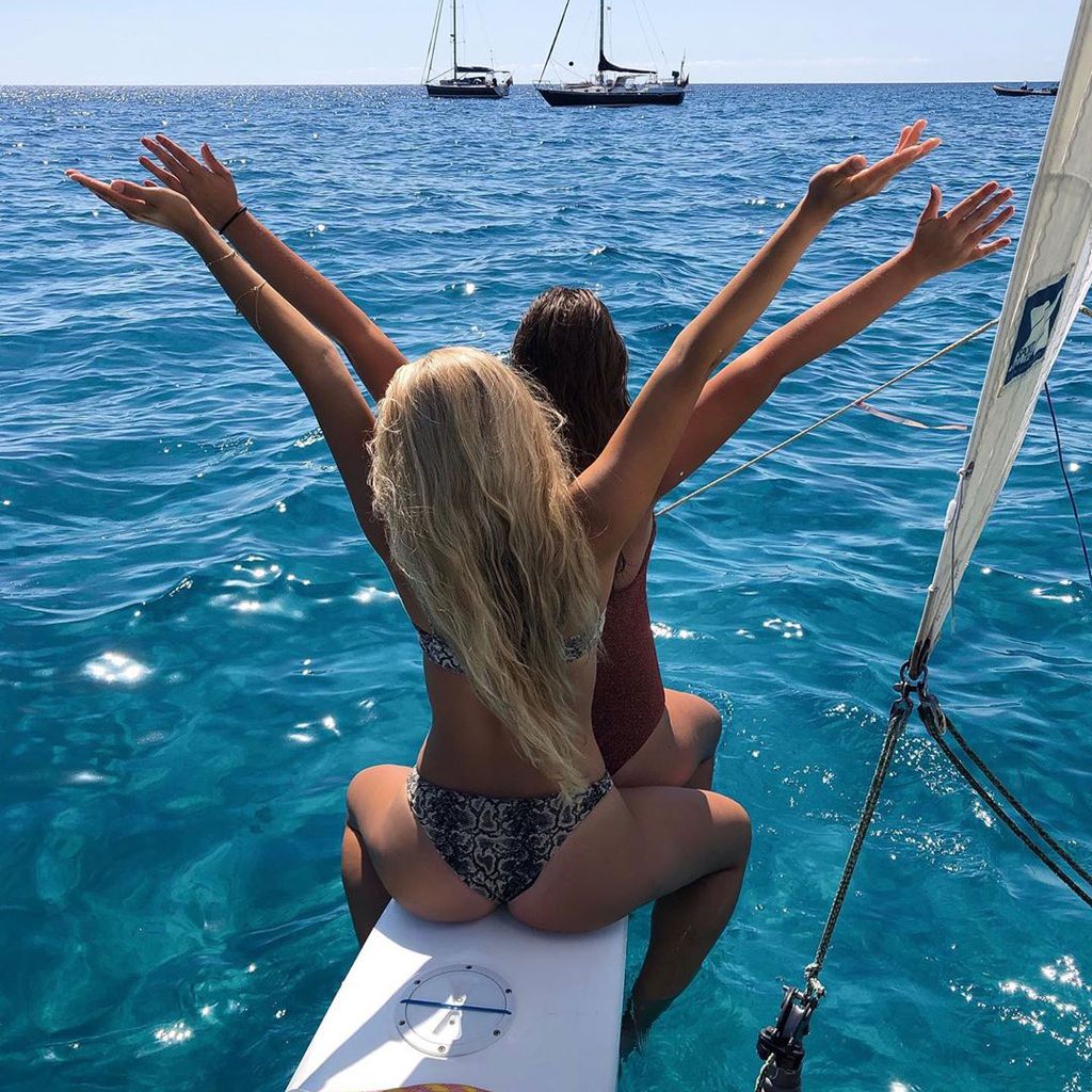 Vanessa Prinz und Ernestine im gemeinsamen Urlaub, Oktober 2019