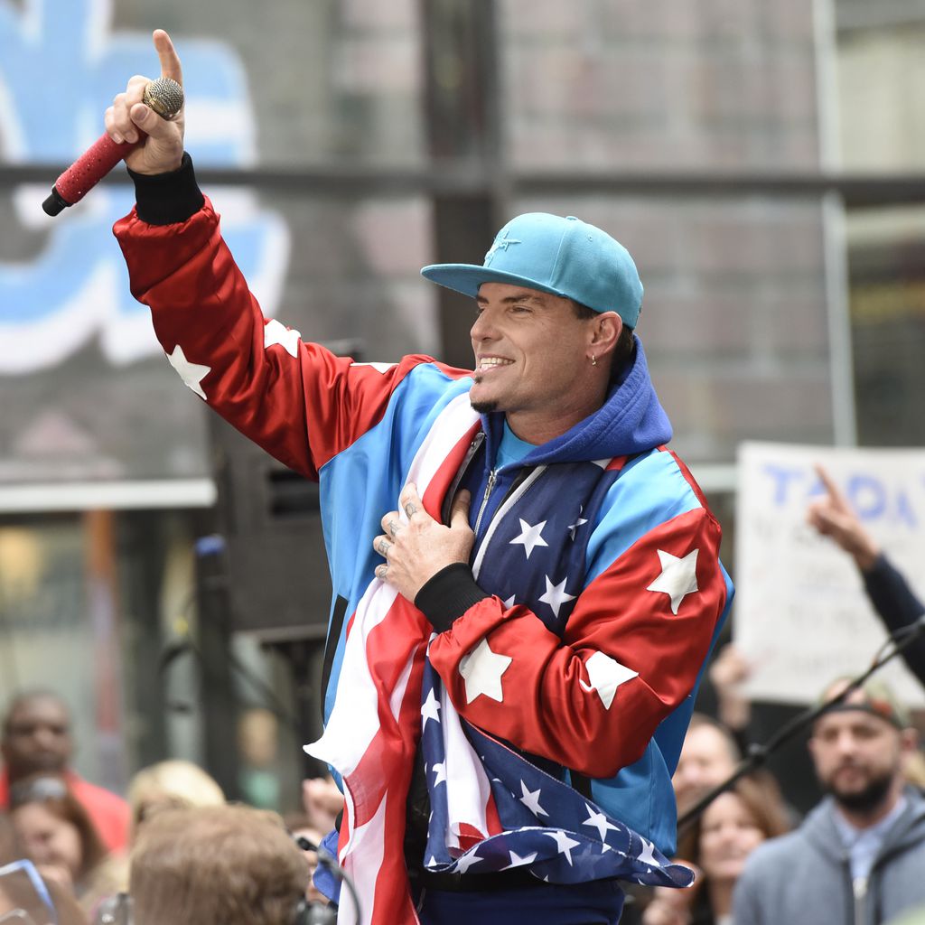 Rapper Vanilla Ice bei einem Auftritt in New York