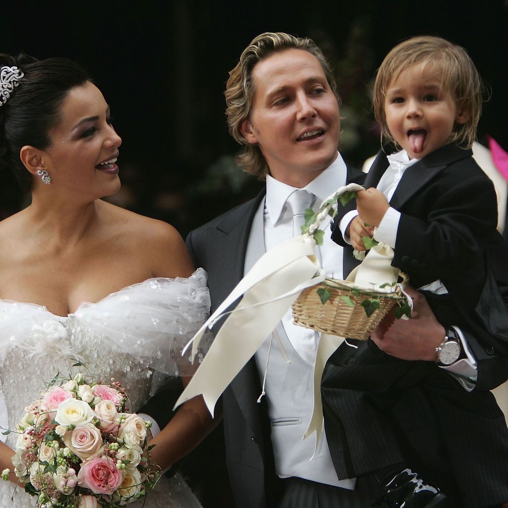 Verona und Franjo Pooth bei ihrer Hochzeit 2005 mit Sohn San Diego