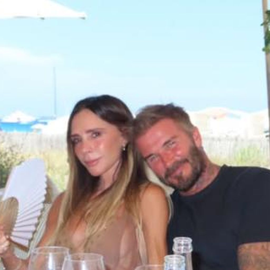 Victoria Beckham und David Beckham gemeinsam im Urlaub.
