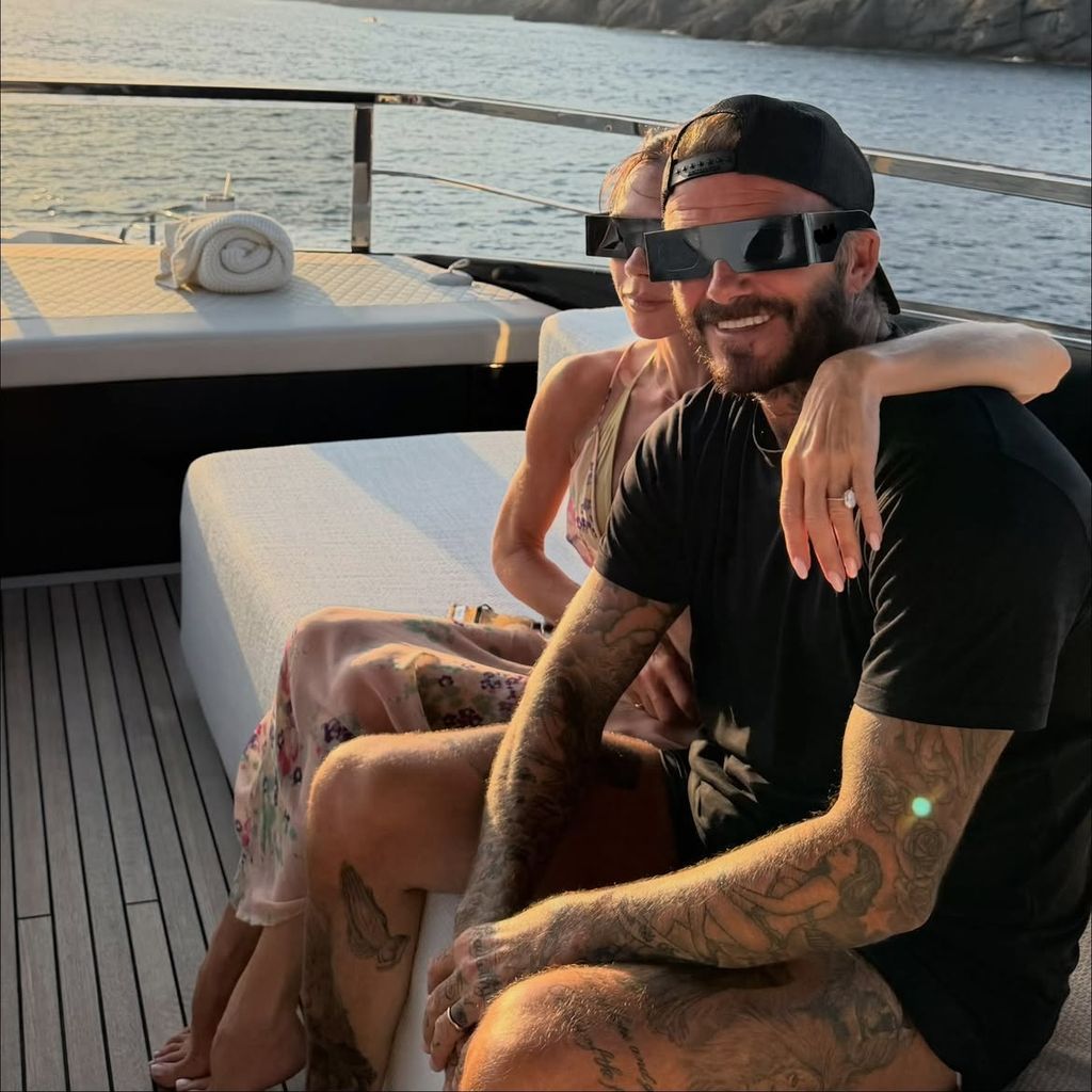 Victoria und David Beckham schauen die Sonnenfinsternis, August 2026