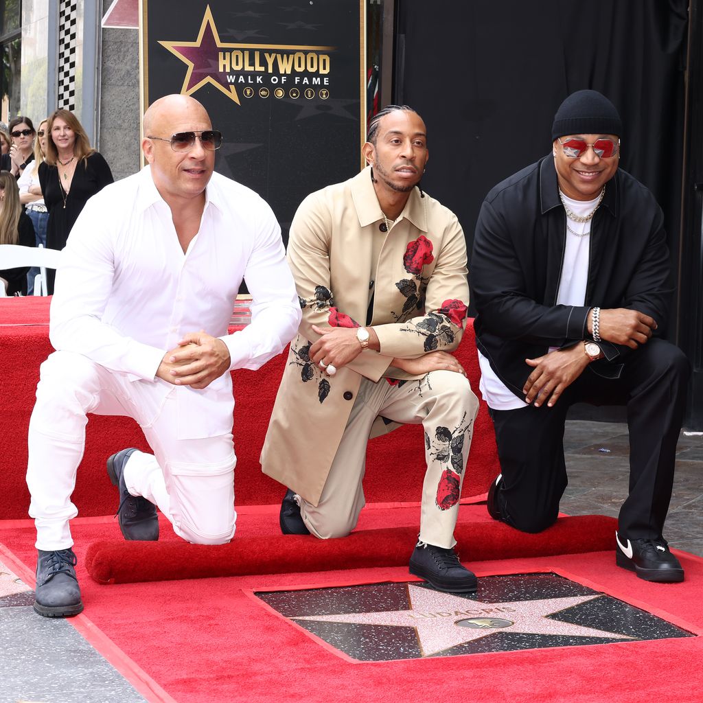 Vin Diesel, Ludacris und Rapper LL Cool J auf dem Walk of Fame 2023