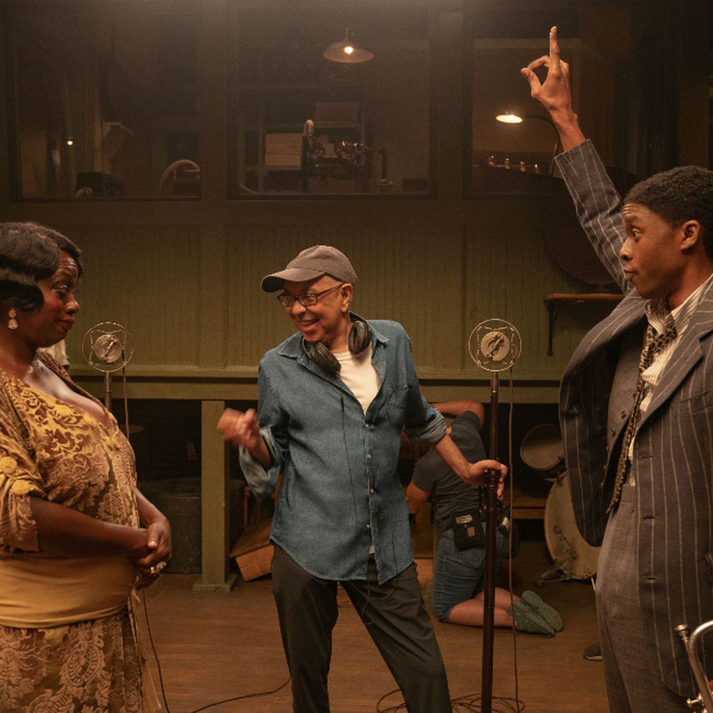 Viola Davis, George C. Wolfe und Chadwick Boseman