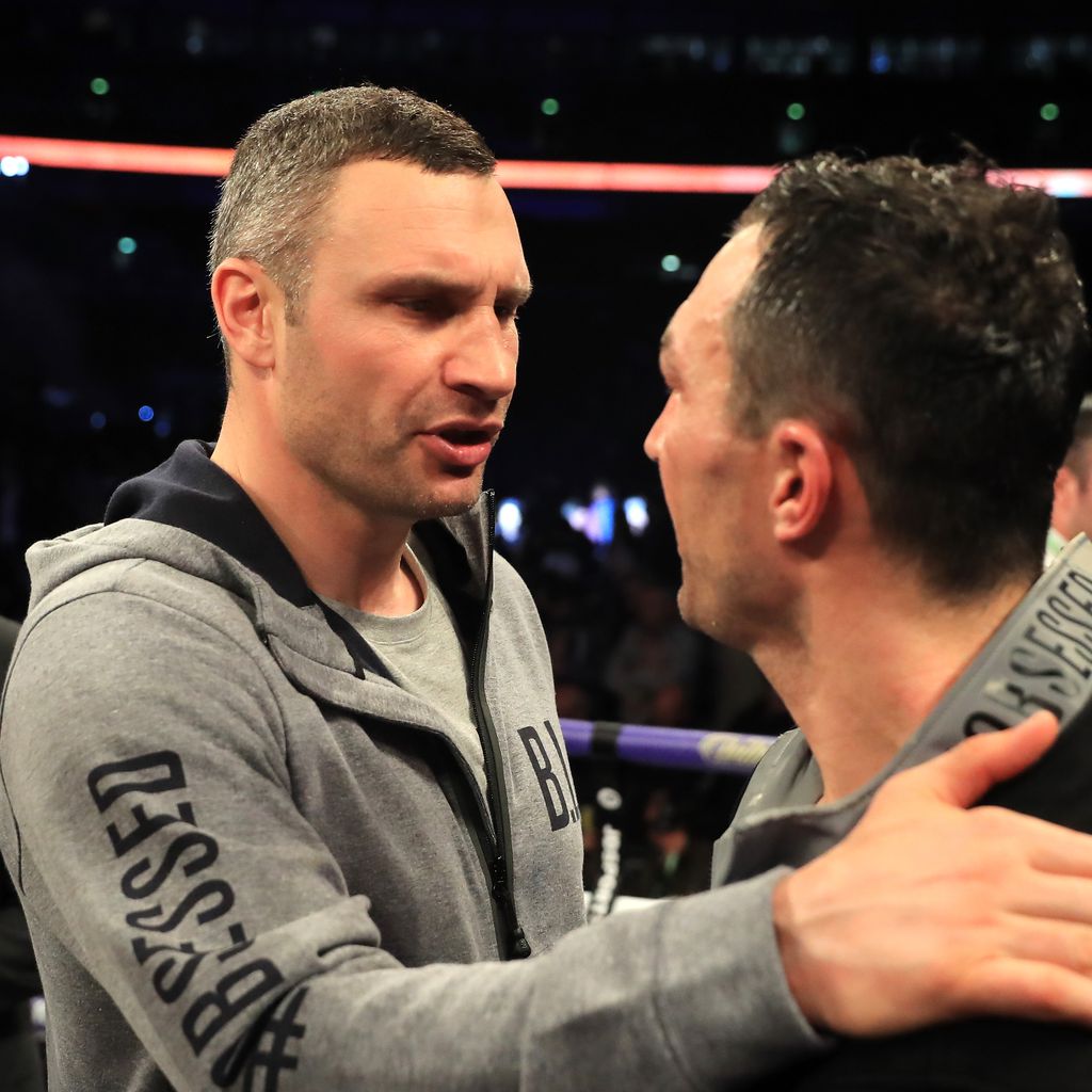 Vitali und Wladimir Klitschko am 29. April 2017 im Wembley Stadion