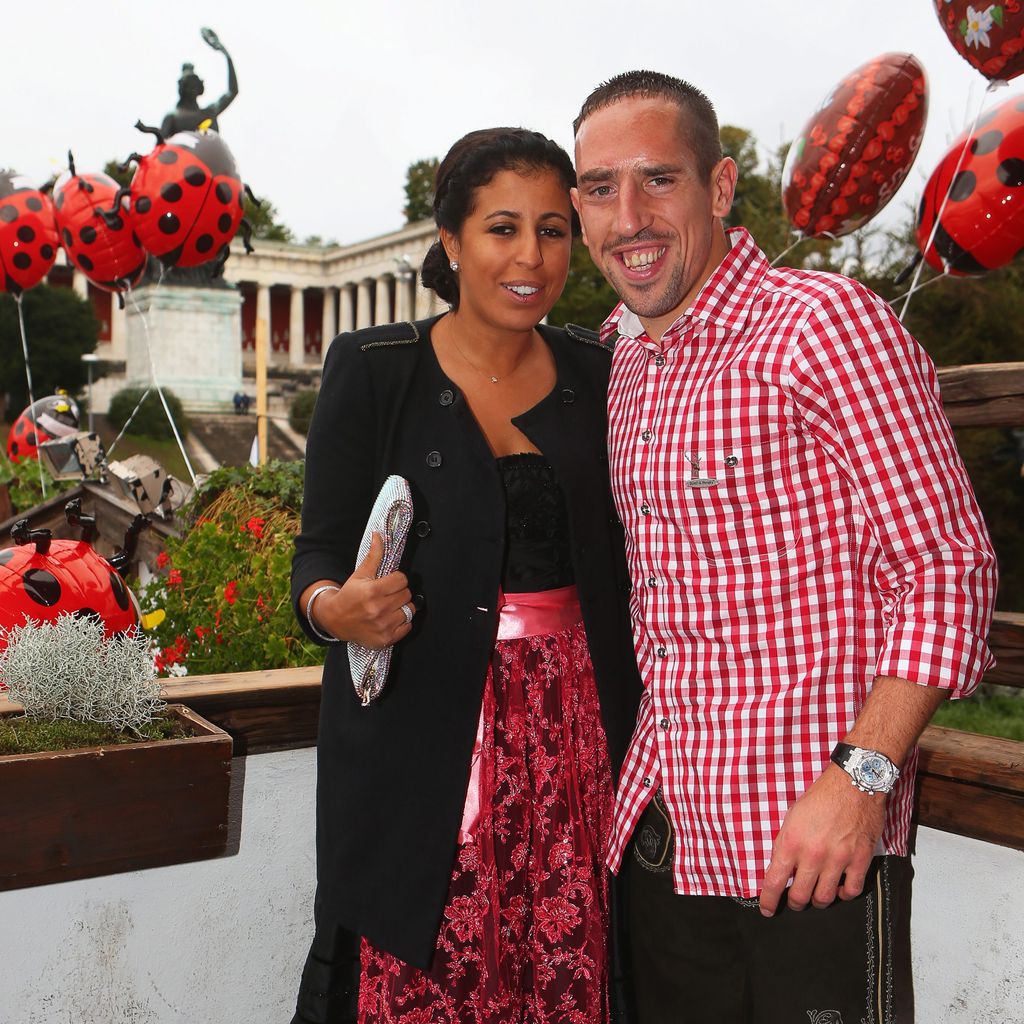 Wahiba und Franck Ribéry in München, 2012