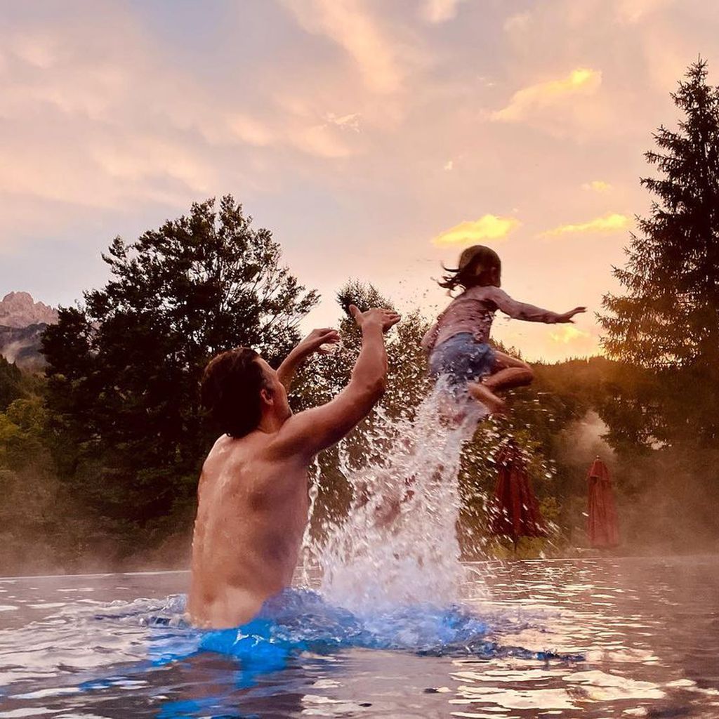 Wayne Carpendale mit seinem Sohn Mads im August 2021