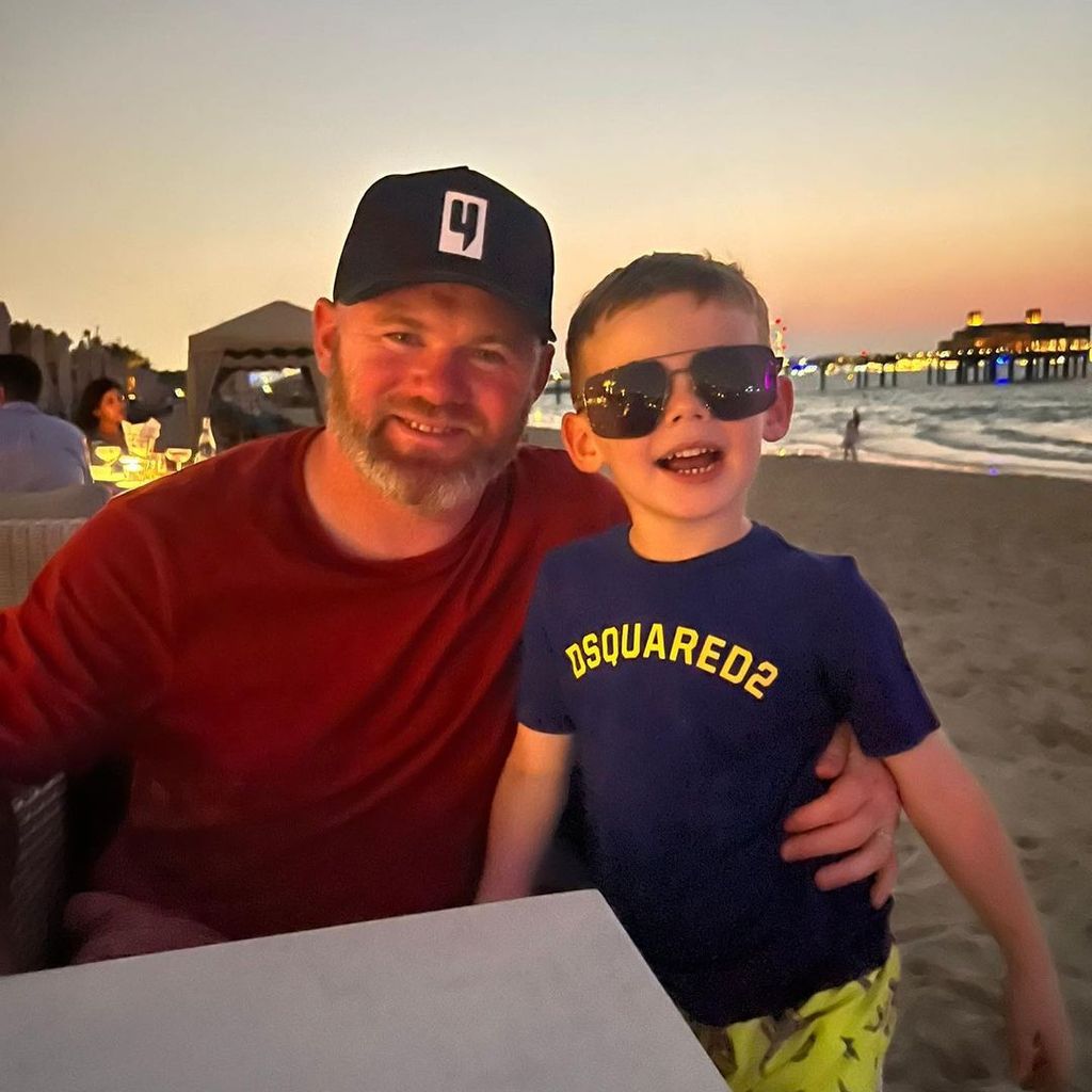 Wayne Rooney mit seinem Sohn, Oktober 2022