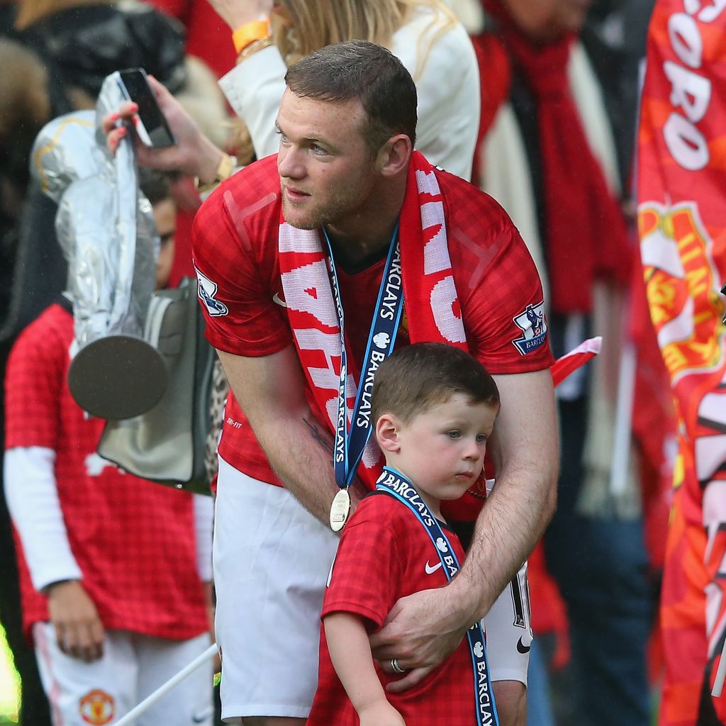 Wayne Rooney mit seinem Sohn Kai, Mai 2012