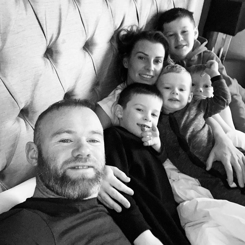 Wayne Rooney mit seiner Familie