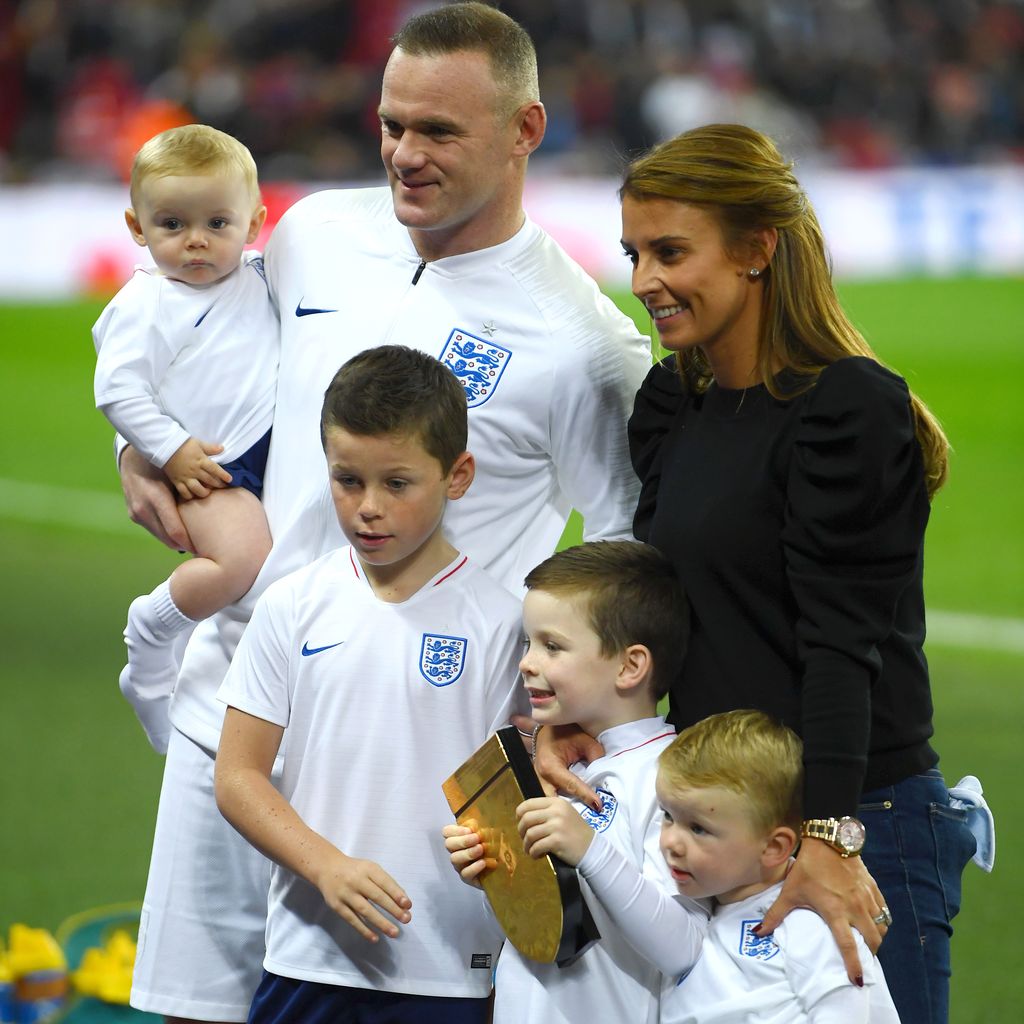 Wayne Rooney mit seiner Familie, November 2018