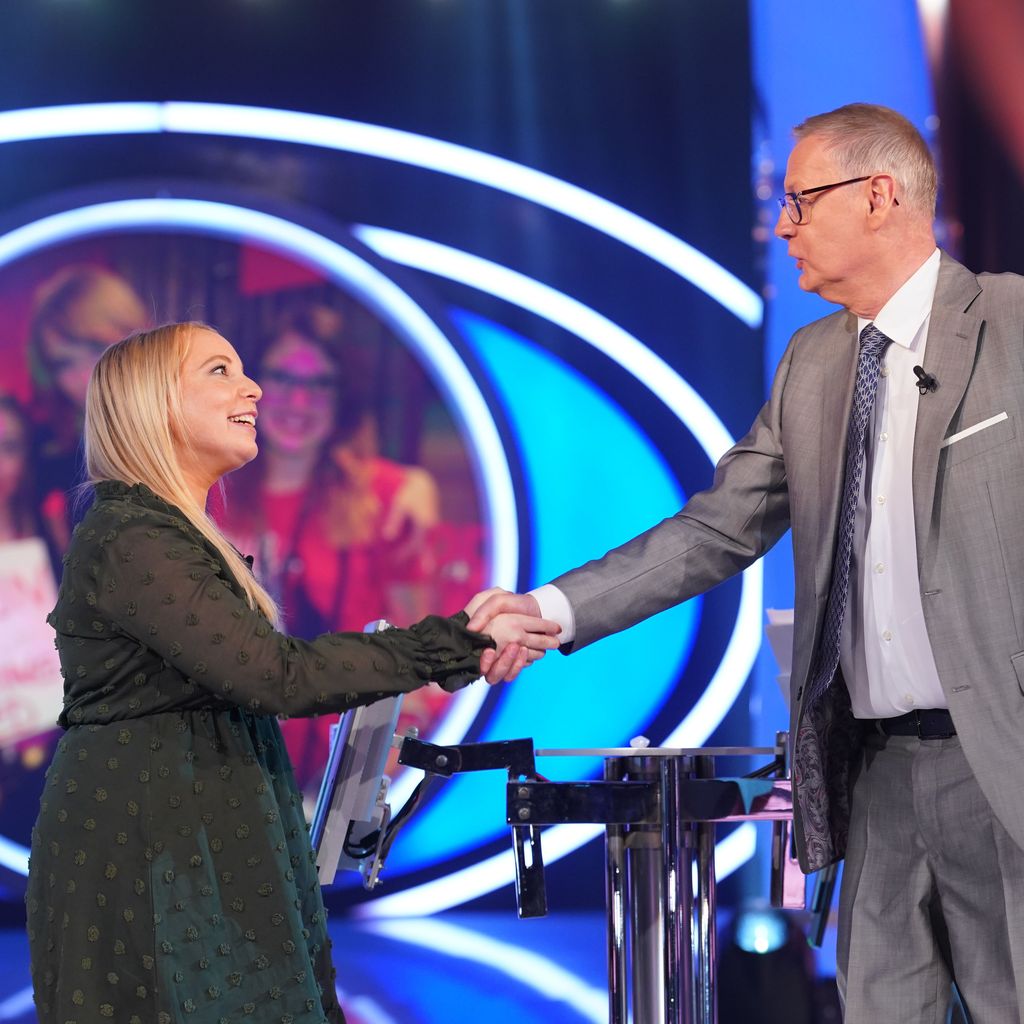 "Wer wird Millionär?"-Kandidatin Selina Beyer und Günther Jauch