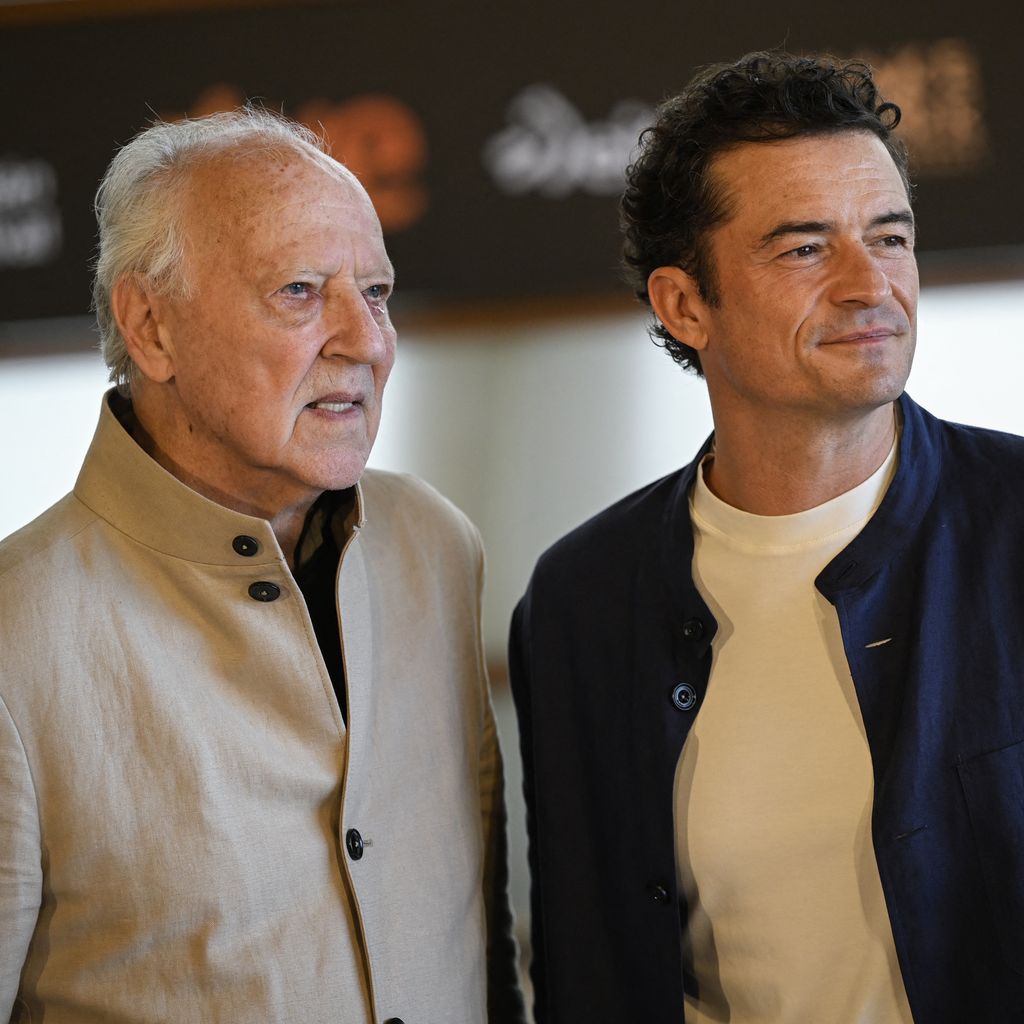 Werner Herzog und Orlando Bloom bei einem Fototermin beim Festival in San Sebastián