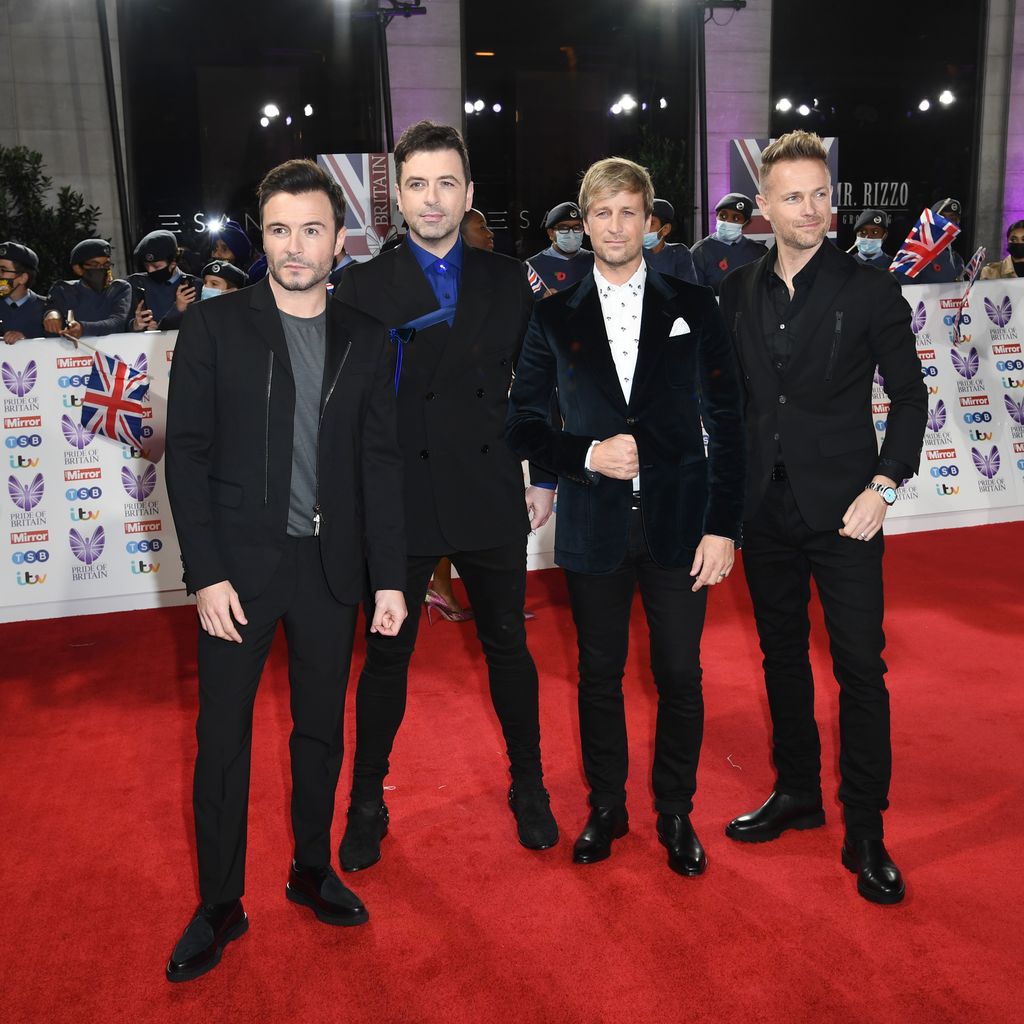 Die Westlife-Stars Shane Filan, Mark Feehily, Nicky Byrne und Kian Egan