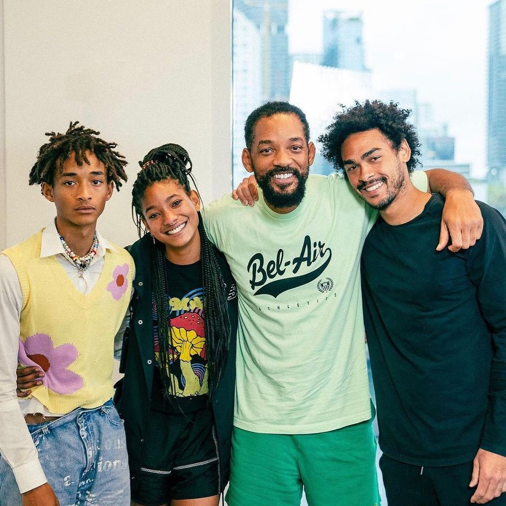 Will Smith mit seinen Kindern Jaden, Willow und Trey