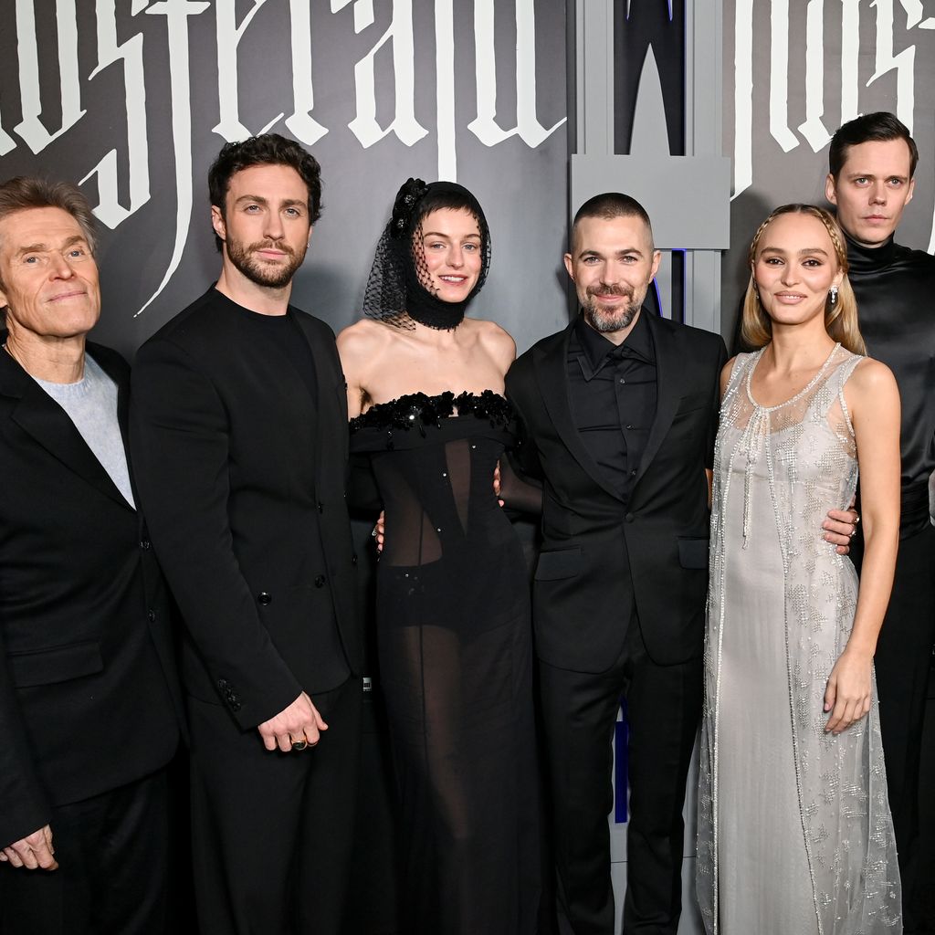 Willem Dafoe, Aaron Taylor-Johnson, Emma Corrin, Robert Eggers, Lily-Rose Depp und Bill Skarsgård