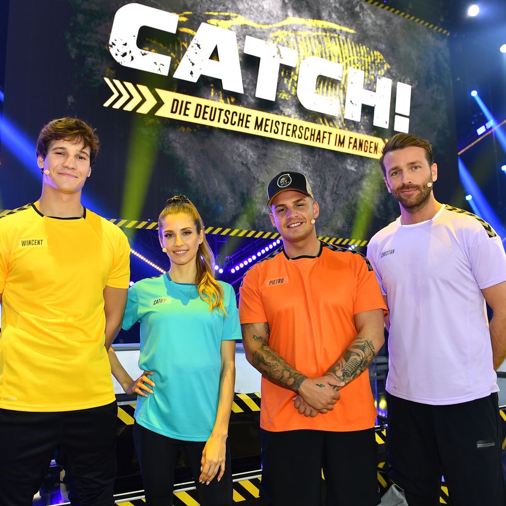 Wincent Weiss, Cathy Hummels, Pietro Lombardi und Christian Düren bei "Catch!"