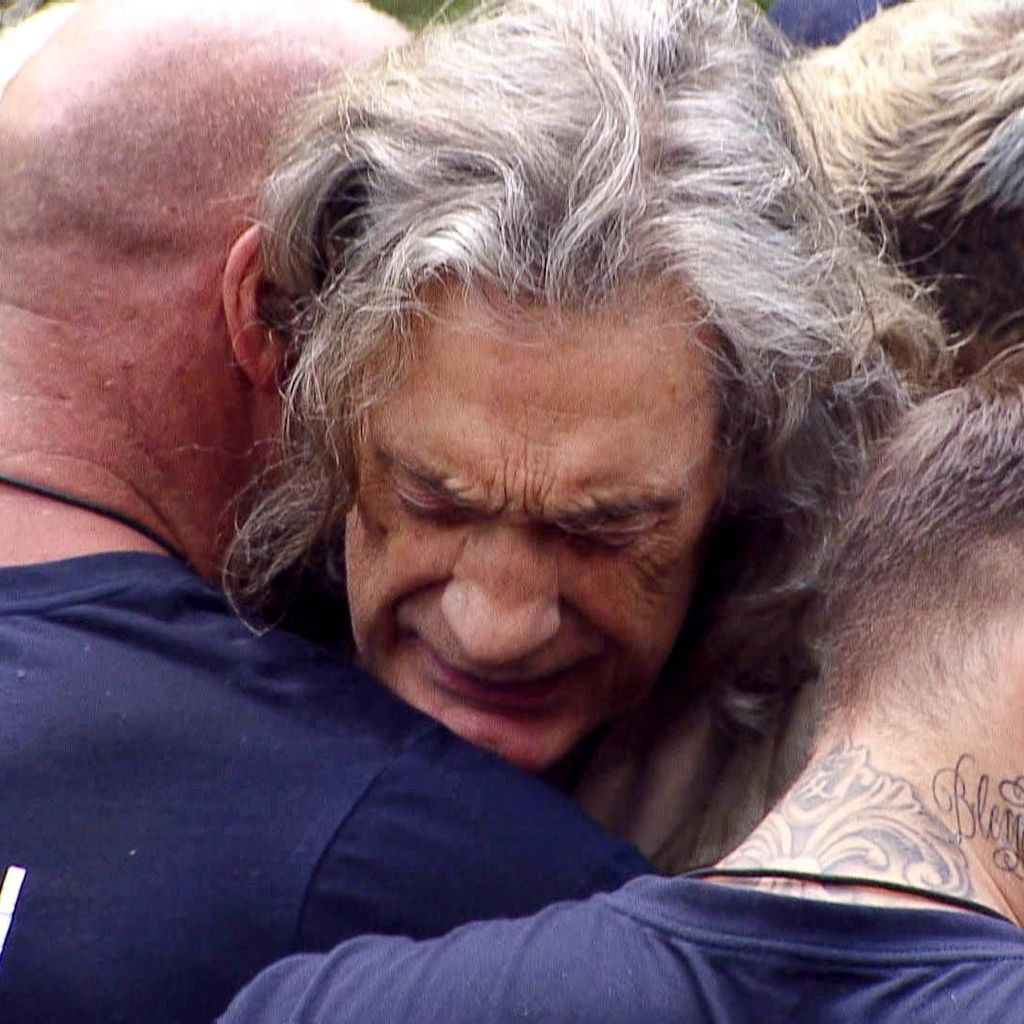 Winfried Glatzeder bei seinem Abschied von den Allstars-Dschungelcamp-Teilnehmern, 2024