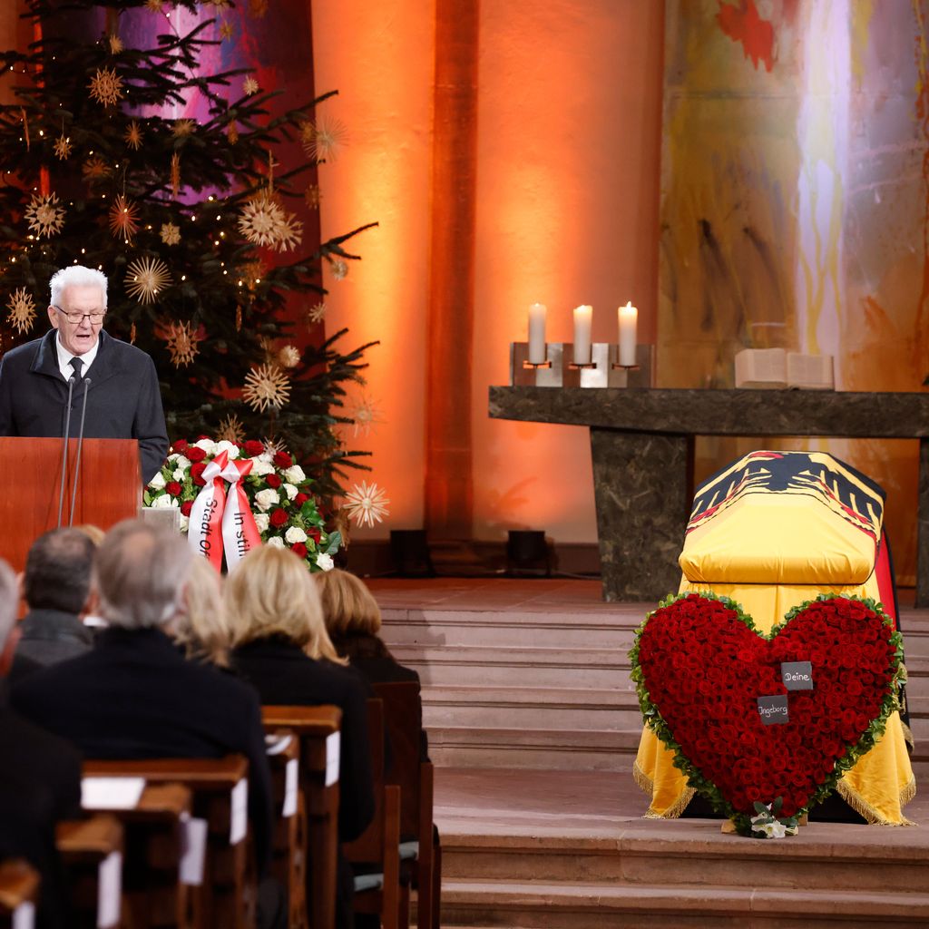 Winfried Kretschmann bei Wolfgang Schäubles Trauerfeier