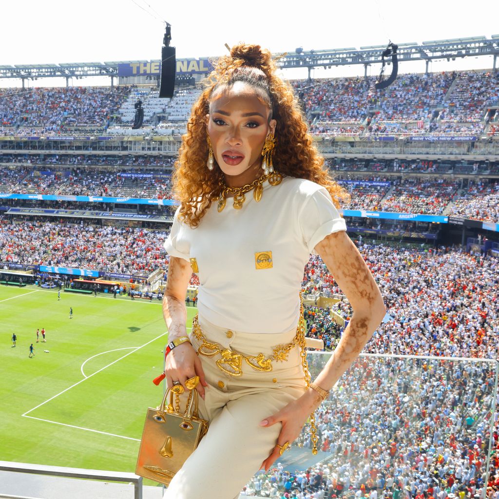 Winnie Harlow bei der Tequila Don Julio 1942 FIFA World Cup 2026 Suite im New York New Jersey Stadium in East Rutherford