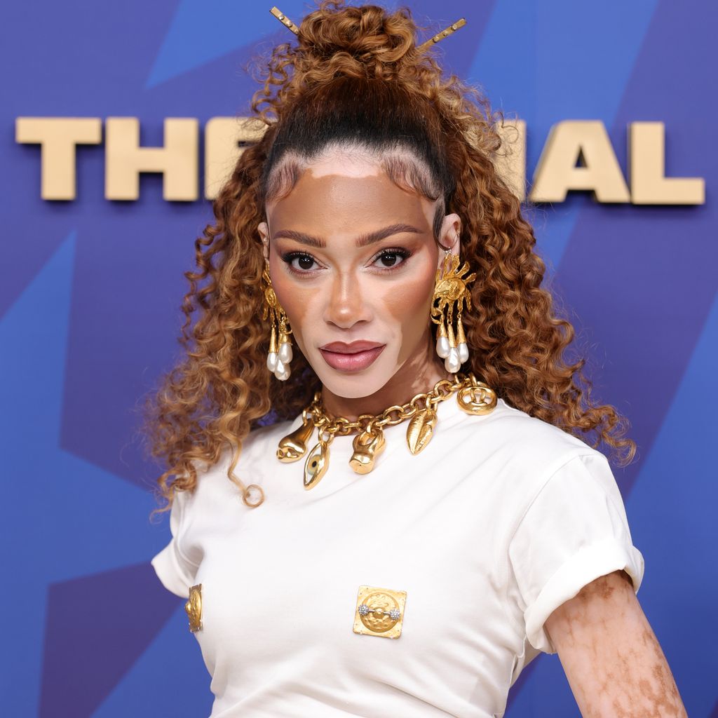 Winnie Harlow auf dem Fifa Gold Carpet vor dem WM-Finale 2026 in East Rutherford