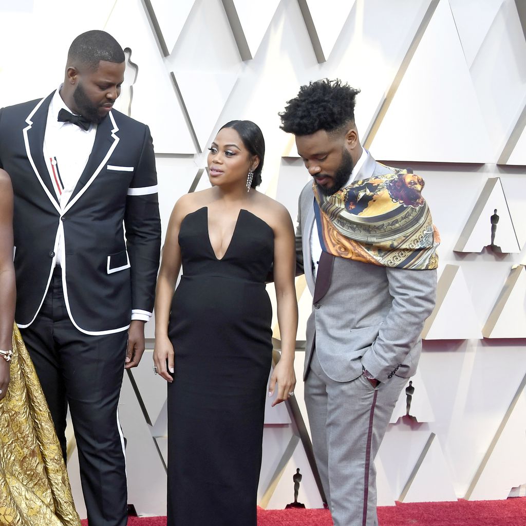 Winston Duke, Zinzi Evans und Ryan Coogler bei den Academy Awards 2019