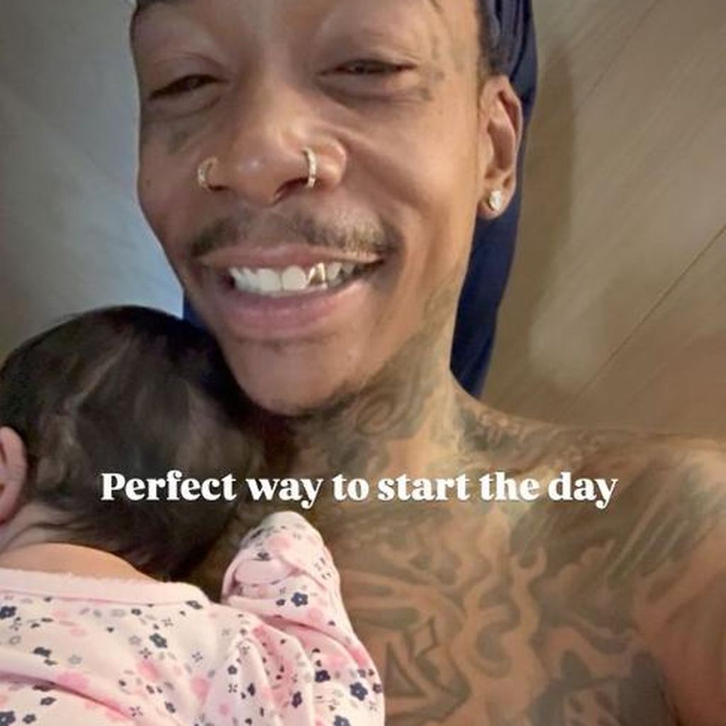 Rapper Wiz Khalifa mit seiner Tochter Kaydence