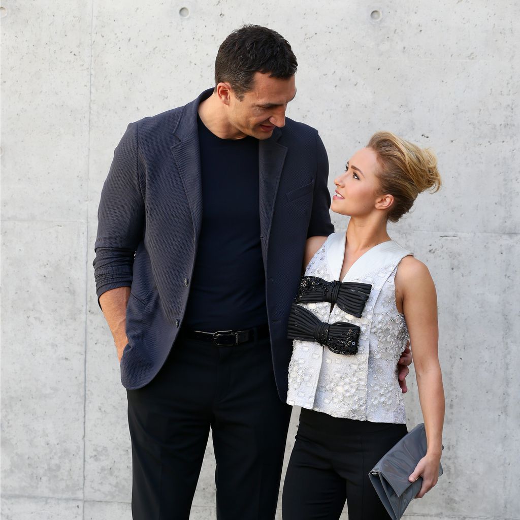 Wladimir Klitschko und Hayden Panettiere auf der Mailander Fashion Week 2014